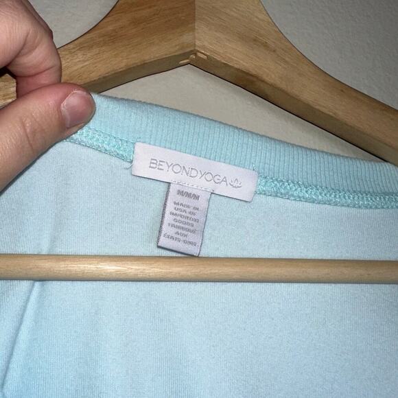 Beyond Yoga Tropez Pullover Tropical Waters Blue Terry Cloth Medium Sea Foam - Picture 3 of 7